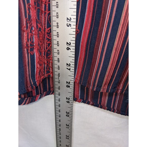 Visconti Paisley Shirt Men's Medium Flip Cuff Multicolor Peach Orange Party Fun - Picture 6 of 9